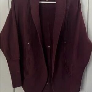 Wilfred Deep Burgandy Knit Cardigan
